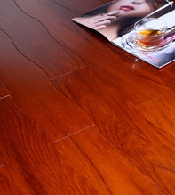 Curved teak flooring